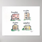 Oneplex Duplex Triplex Fourplex Poster (Vorne)