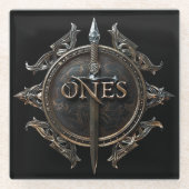 ONEs-Abzeichen Glasuntersetzer (Vorderseite)