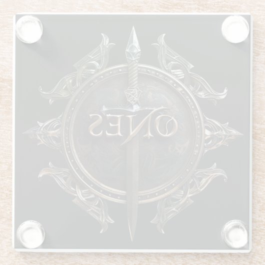 ONEs-Abzeichen Glasuntersetzer (Rückseite)
