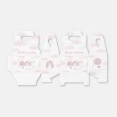 Oneside Hot Air Ballon Pink 1. Geburtstag Geschenkschachtel (Ungefaltet)