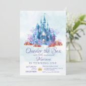 Onethe Sea 1. Geburtstag Party Einladung (Stehend Vorderseite)