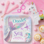 Onethe Sea Mermaid 1. Geburtstag Pink Lila Pappteller (Party)