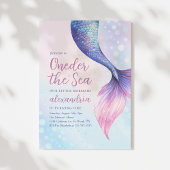 Onethe Sea Mermaid Erster Geburtstag Einladung
