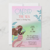 Onethe Sea Mermaid Erster Geburtstag Einladung (Vorderseite)