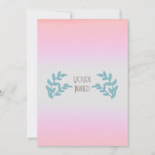 Onethe Sea Mermaid Erster Geburtstag Einladung (Rückseite)