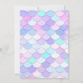 Onethe Sea Mermaid Lila Aquamarin ersten Geburtsta Einladung (Rückseite)