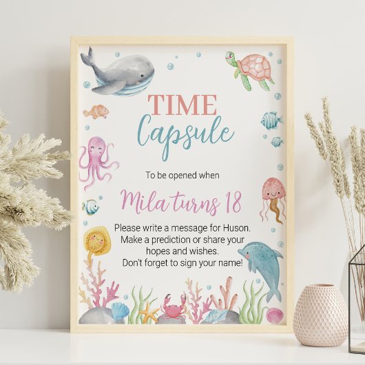 Onethe Sea Pastel Birthday Time Kapselposter Poster