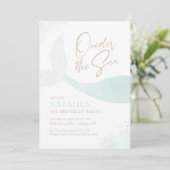 Onethe Sea Turquoise Meerjungfrau Girl Birthday Einladung (Stehend Vorderseite)