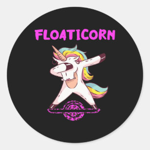 Onewheel Float Unicorn Elektroskateboard Besitzer Runder Aufkleber