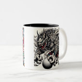 Oni & Bakeneko - Enchanted Guardians Edition Zweifarbige Tasse (VorderseiteRechts)