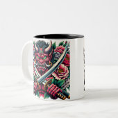 Oni & Bakeneko - Enchanted Guardians Edition Zweifarbige Tasse (Vorderseite Links)