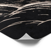 Oni Demon in Red Moon - Japanese Anime Art Poster (Ecke)