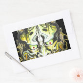 Oni Devil Design Rechteckiger Aufkleber (Umschlag)