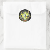 Oni Devil Design Runder Aufkleber (Tasche)