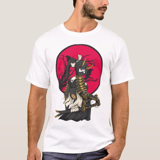 Oni Girl Samurai T-Shirt (Vorderseite)
