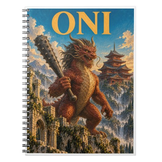 Oni, Gothic Fantasy Monster Notizblock (Vorderseite)