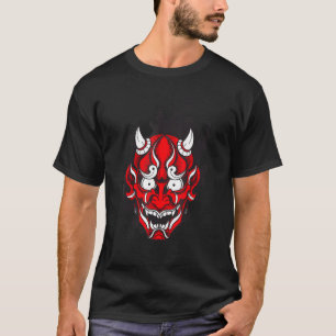Oni Japanese Demon Mask Design T-Shirt