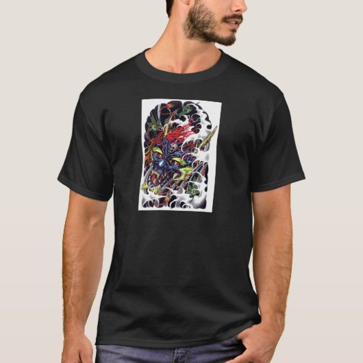 Oni & Maple Tattoo Design T-Shirt (Vorderseite)