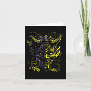 Oni Mask Japanisch Mythologie Niedlich Ghost Hallo Karte