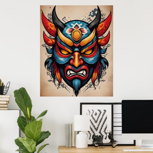 Oni Mask Poster (Heimbüro)
