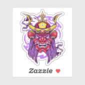 Oni Mask und Skull Aufkleber (Blatt)