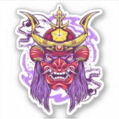 Oni Mask und Skull Aufkleber (Vorderseite)