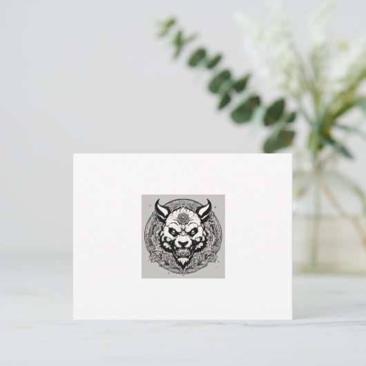 Oni Panda Essence Logo-T-Shirt Postkarte (Stehend Vorderseite)