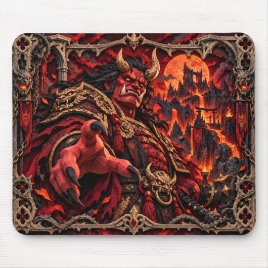 Oni, Papier-Schnitt-Monster Mousepad (Vorne)