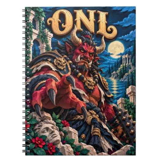 Oni, Papier-Schnitt-Monster Notizblock (Vorderseite)