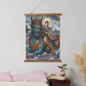 Oni Reiter Wandteppich Mit Holzrahmen (Schlafzimmer)
