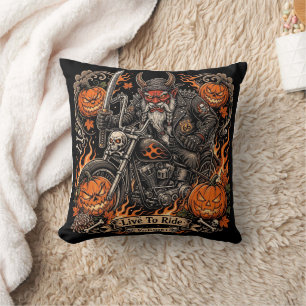 Oni-Samurai-Biker-Halloween-Kissen - Live To Ride Kissen