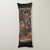 Oni Samurai Biker Halloween Seitenschläferkissen (Rückseite (Vertikal))
