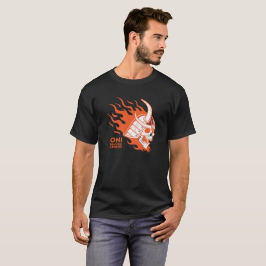 Oni Samurai Chaos – Fierce Japanese Demon Warrior  T-Shirt (Vorne ganz)