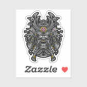 Oni Samurai Mask Aufkleber (Blatt)