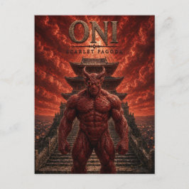 Oni Scharlachrote Pagode Dark Cinema Postkarte