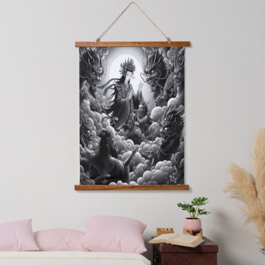 Oni Temptation Wandteppich Mit Holzrahmen (Schlafzimmer)