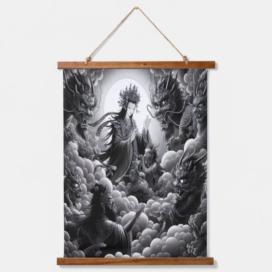 Oni Versuchung Wandteppich Mit Holzrahmen (Vorderseite)