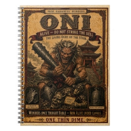 Oni, Vintage Zirkusmonster Notizblock