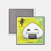 Onichibi - Glücklich! Magnet (Vorderseite/Rückseite)