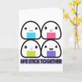 Onigiri Familie Karte (Gelbe Blume)