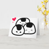 Onigiri-Freunde Karte (Gelbe Blume)