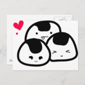 Onigiri-Freunde Postkarte (Vorne/Hinten)