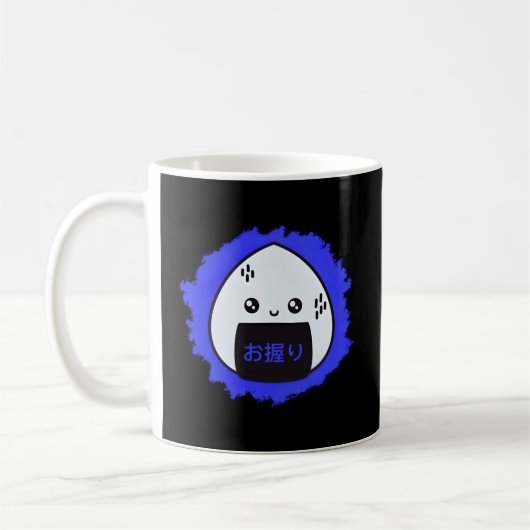 Onigiri Japanese Rice Ball Kawaii Anime Ästhetik Kaffeetasse (Links)