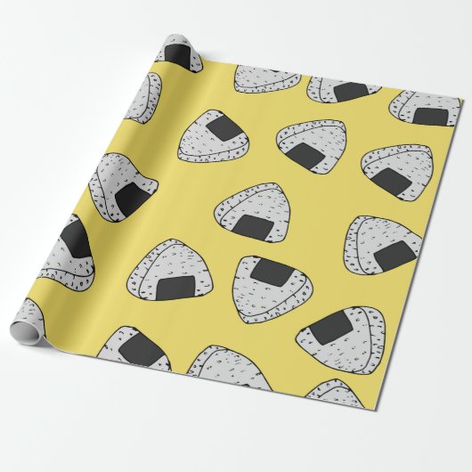 Onigiri (japanische Reiskugel) Hintergrund. nahtlo Geschenkpapier (Ungerollt)
