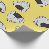 Onigiri (japanische Reiskugel) Hintergrund. nahtlo Geschenkpapier (Ecke)