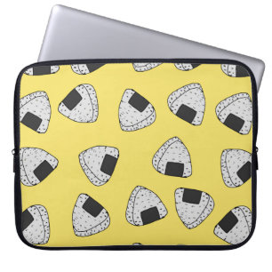 Onigiri (japanische Reiskugel) Hintergrund. nahtlo Laptopschutzhülle