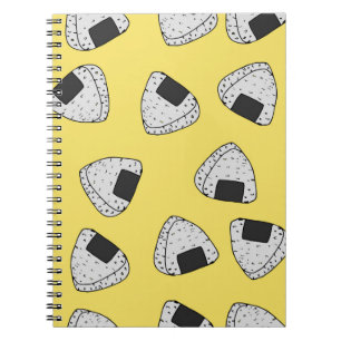 Onigiri (japanische Reiskugel) Hintergrund. nahtlo Notizblock