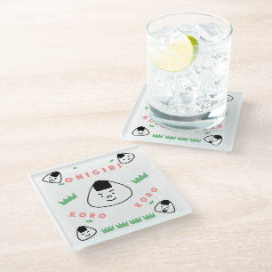 Onigiri Koro Koro (die Rolling Rice Balls) Glasuntersetzer