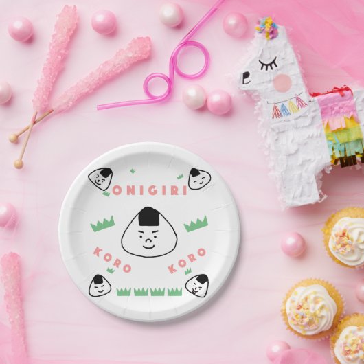 Onigiri Koro Koro (die Rolling Rice Balls) Pappteller (Party)
