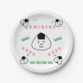 Onigiri Koro Koro (die Rolling Rice Balls) Pappteller (Vorderseite)